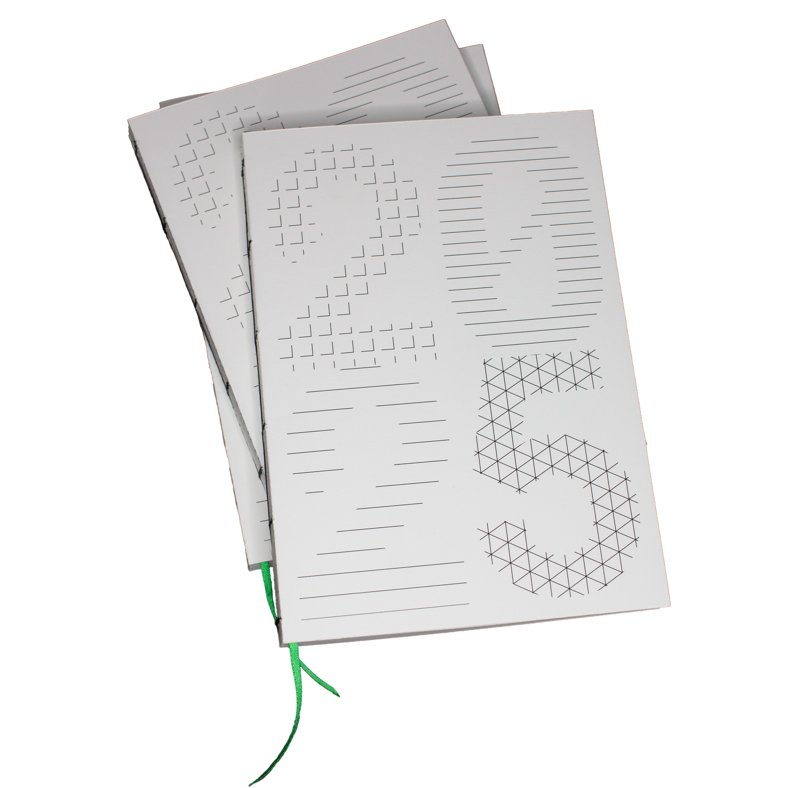 The cover: 2025 filled with different notebook grids